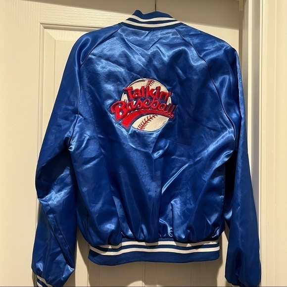 Vintage Blue Varsity Baseball Jacket - Picture 1 of 9